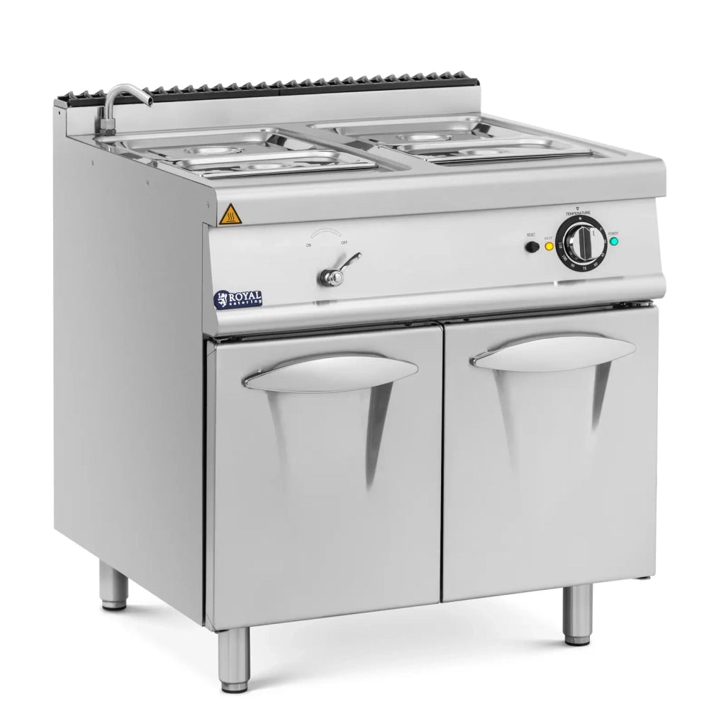 Bagnomaria 6000W 2 x GN 1/2 2 x GN 1/3 rubinetto mobiletto base (80 x 73 cm) acciaio inox 14_0008296