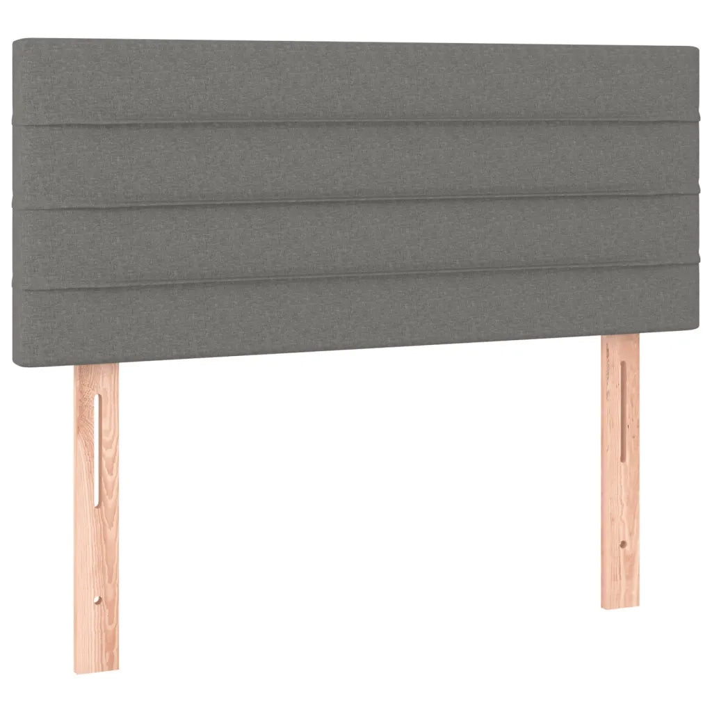 Letto a Molle Materasso e LED Grigio Scuro 120x200cm in Tessuto