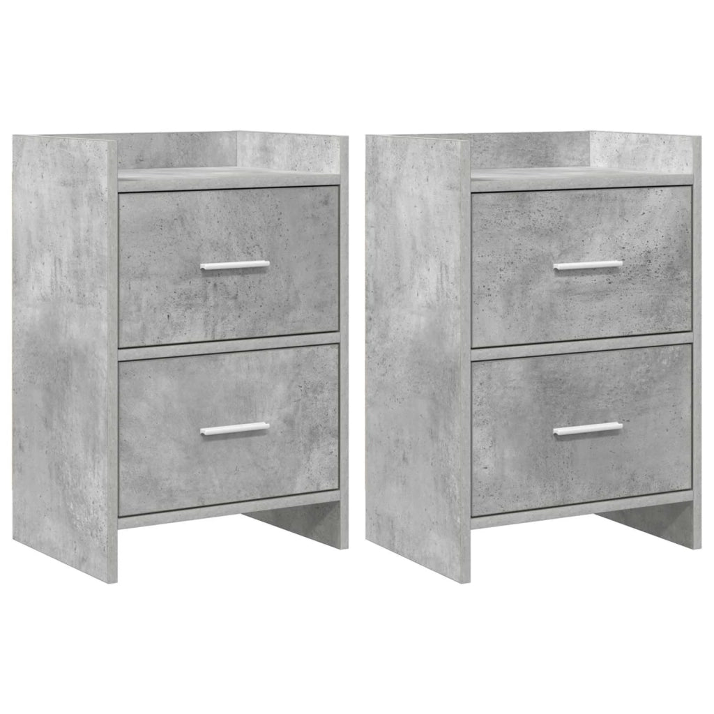 Comodini 2 pcs Grigio Cemento 40 x 30 x 60 cm 8010970