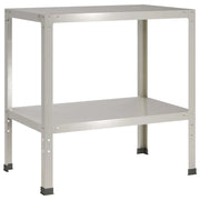 Tavolo da rinvaso 80 x 50 x 80 cm Acciaio Inox Argento 8014887