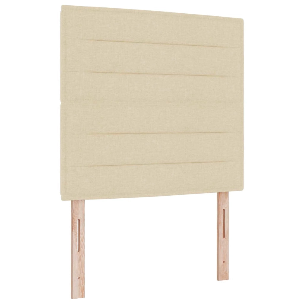 Letto box spring con materasso Crema 120 x 190 cm Tessuto 3453835