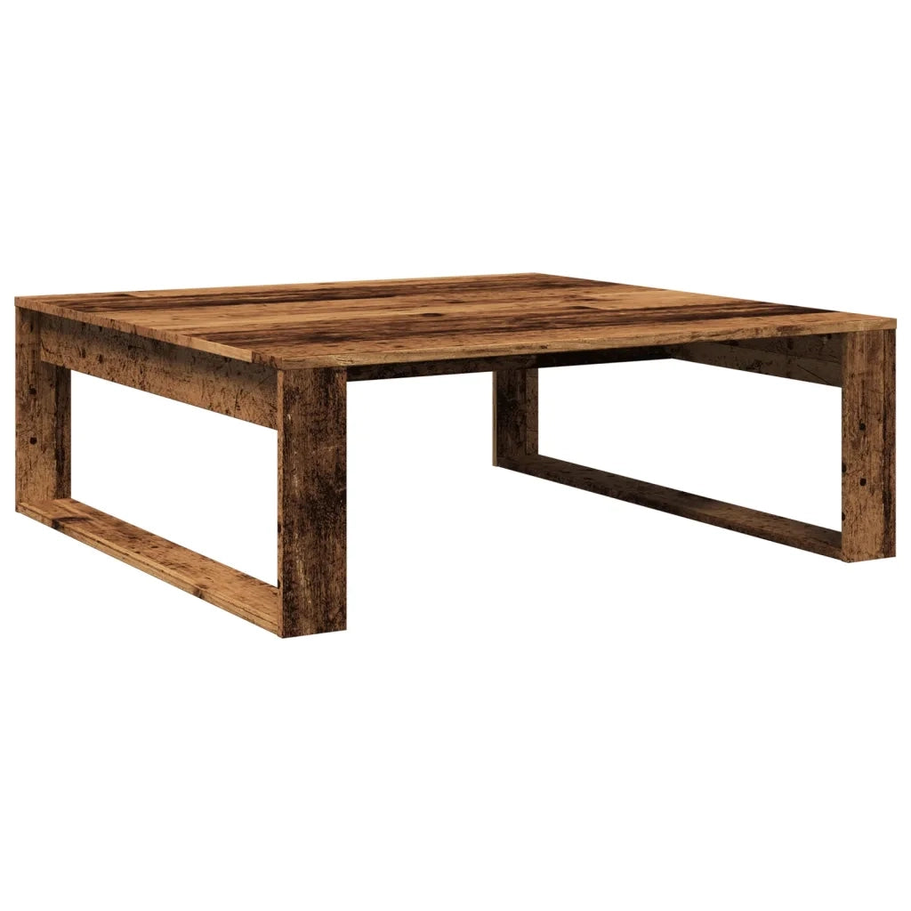 Tavolino salotto | Tavolino da caff¨¨ | Tavolino da Soggiorno Legno Antico 100x100x35 cm in Truciolato
