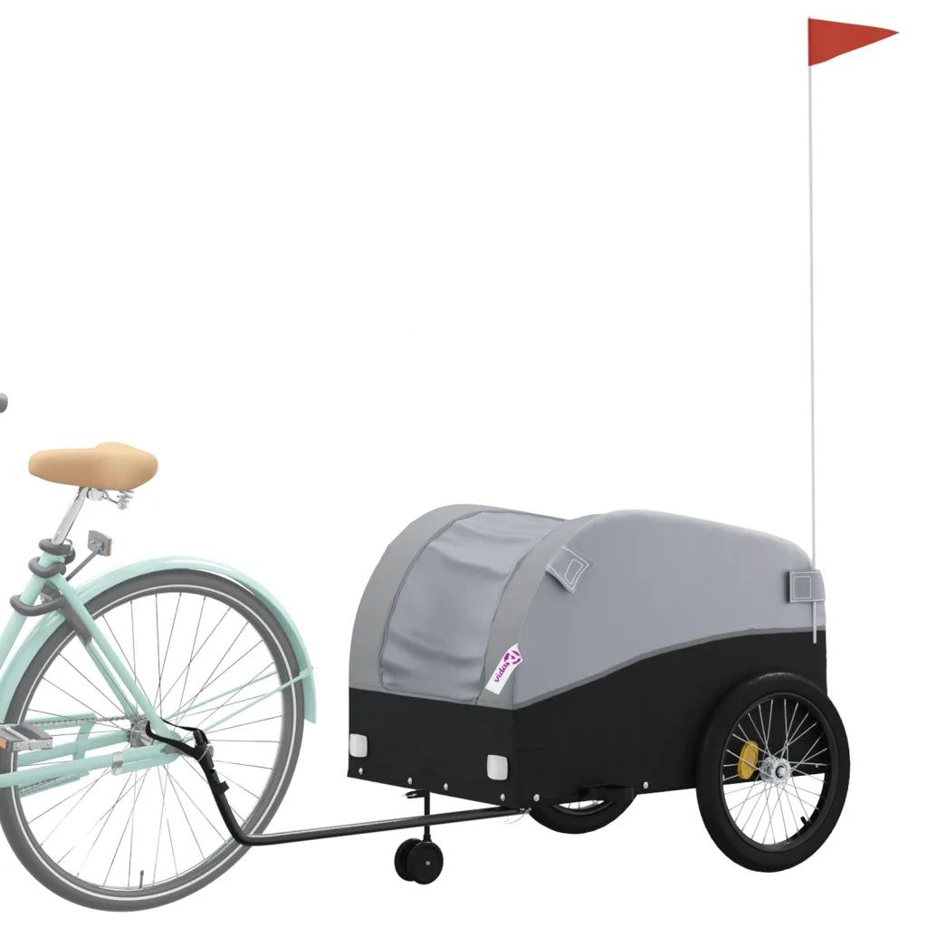Rimorchio da Bici Nero e Grigio 45 kg in Ferro CFW2494692