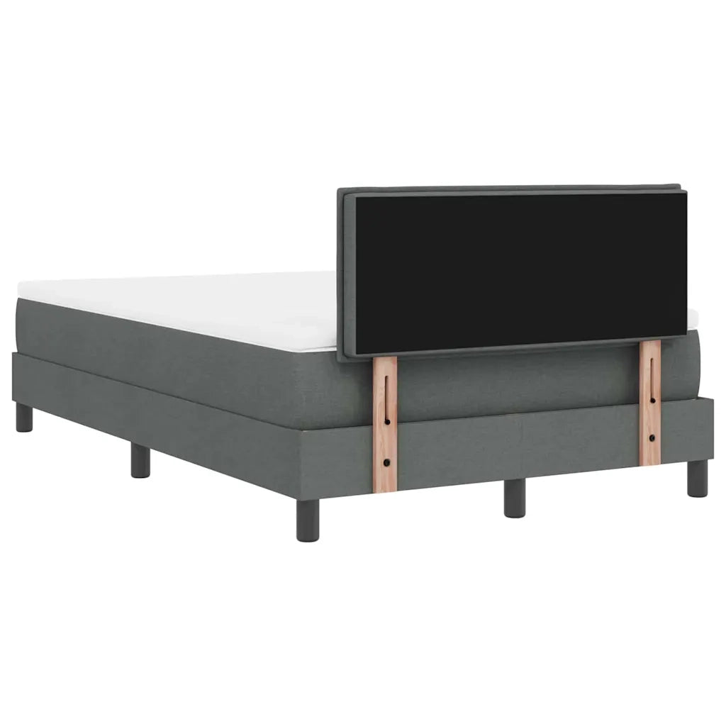 Letto a molle con testiera Grigio scuro 120 x 200 cm Tessuto 3338602