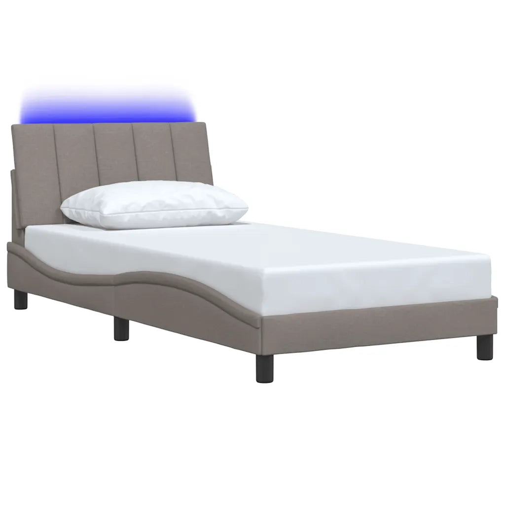 Giroletto senza Materasso Hanko Tortora 100x200 cm in Tessuto