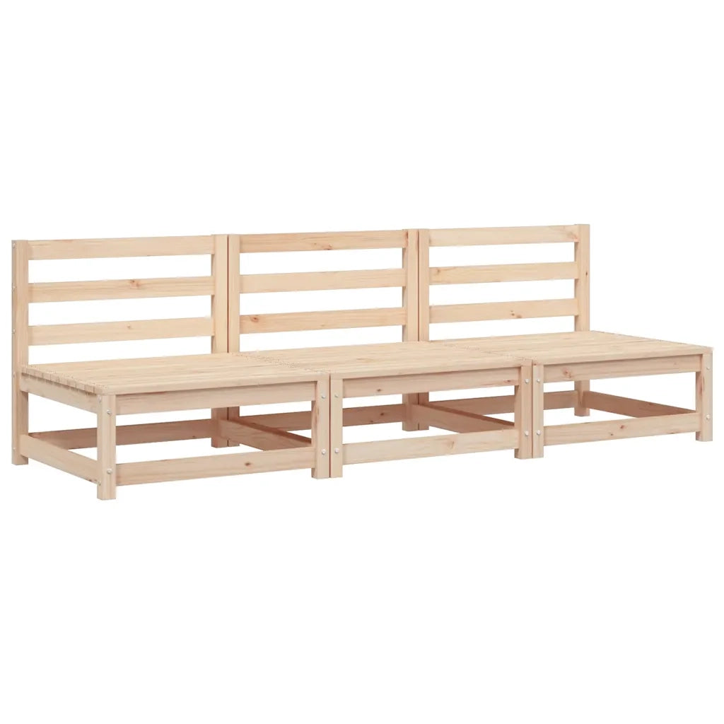 Divani da Giardino Senza Braccioli 3pz 70x70x67cm Massello Pinocod mxl 134297