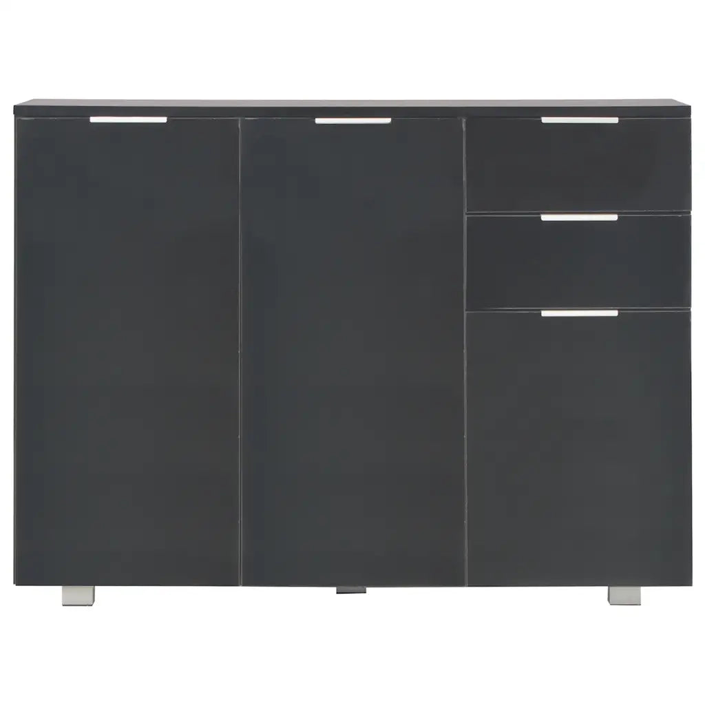 Credenza | Madia | Buffet da pranzo | Armadio da pranzo Nero Lucido 107x35x80,5 cm