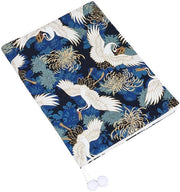 Copri libri a fiori blu - Regolabile - Tela soffice - Stile retro - Adatto per libri B5 - Ideale per studenti e bibliofili