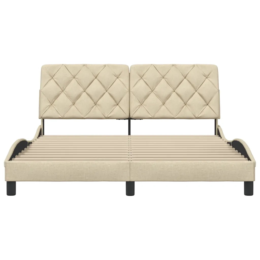 Giroletto senza Materasso Crema 160x200 cm in Tessuto 3310613
