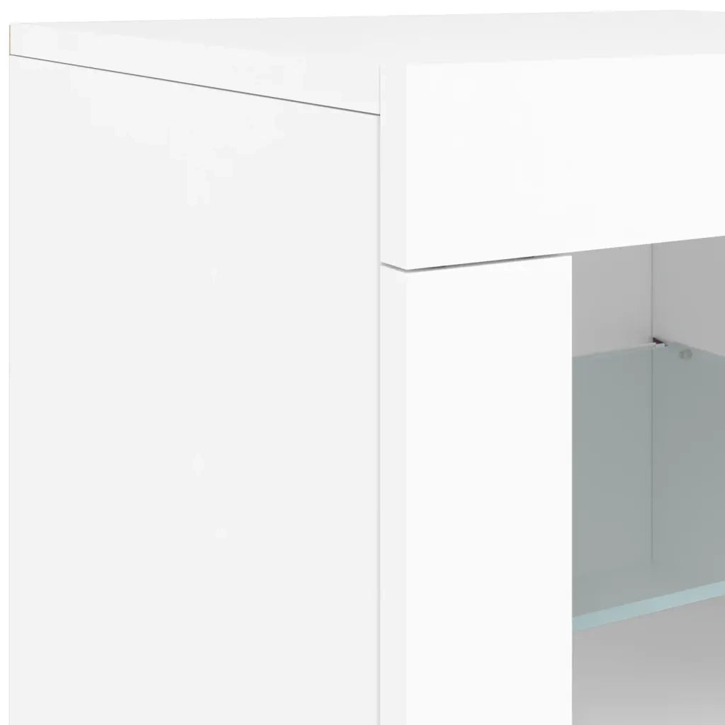 Credenza con Luci LED Bianca 162x37x67 cm 3208995