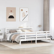 Giroletto con Testiera senza Materasso Bianco 180x200 cm