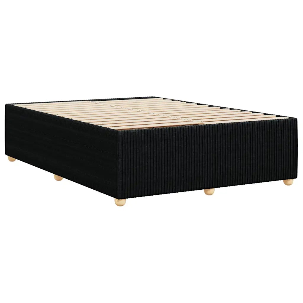 Giroletto senza Materasso Nero 160x200 cm in Tessuto