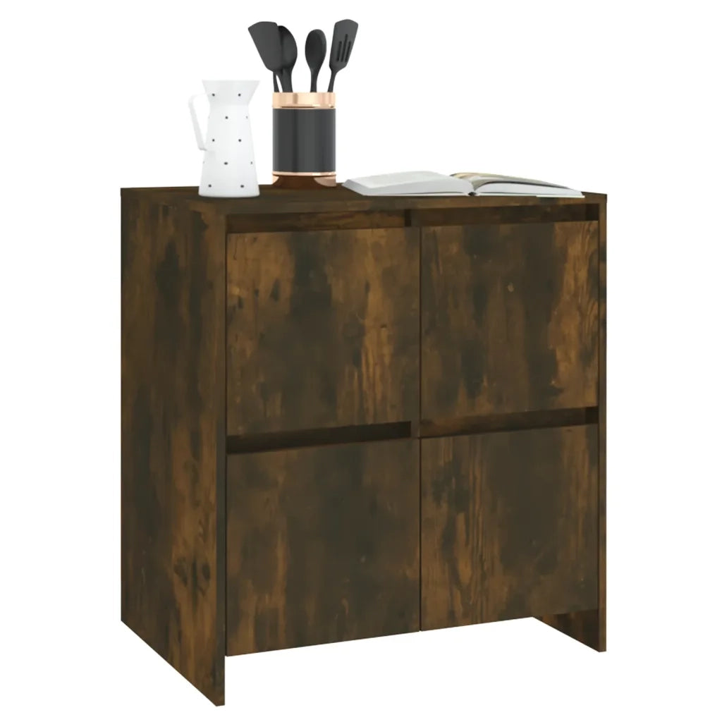 Credenza | Madia | Buffet da pranzo | Armadio da pranzo Rovere Fumo 70x41x75 cm in Truciolato