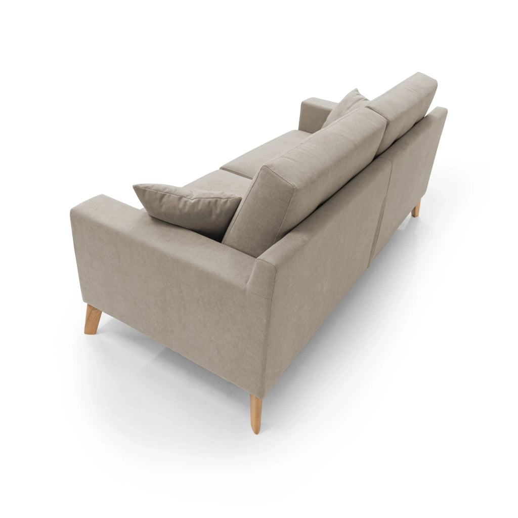 Danish Divano moderno in tessuto morbido impermeabile T02 186 cm beige