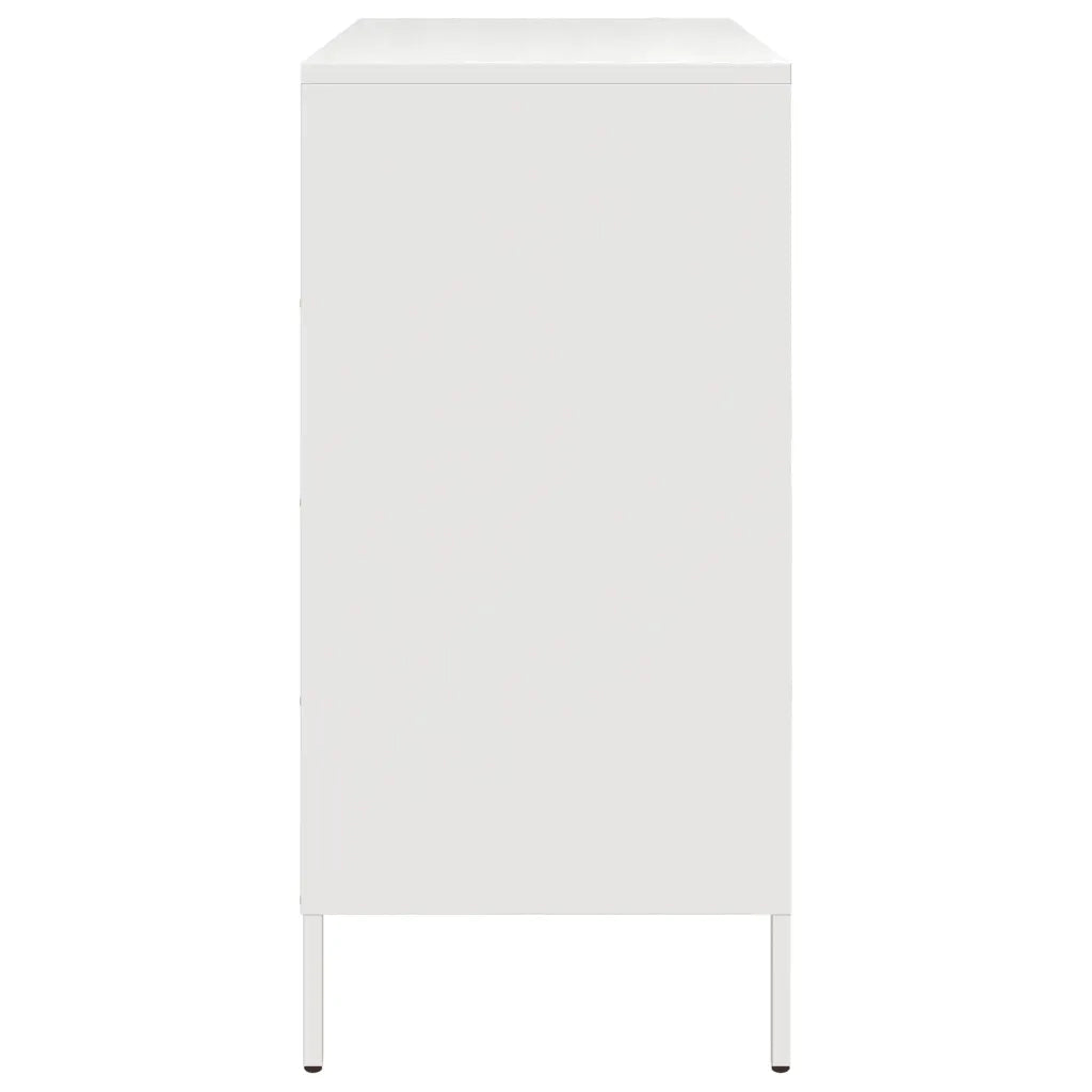 vidaXL Credenza Bianca 68x39x79 cm in Acciaio