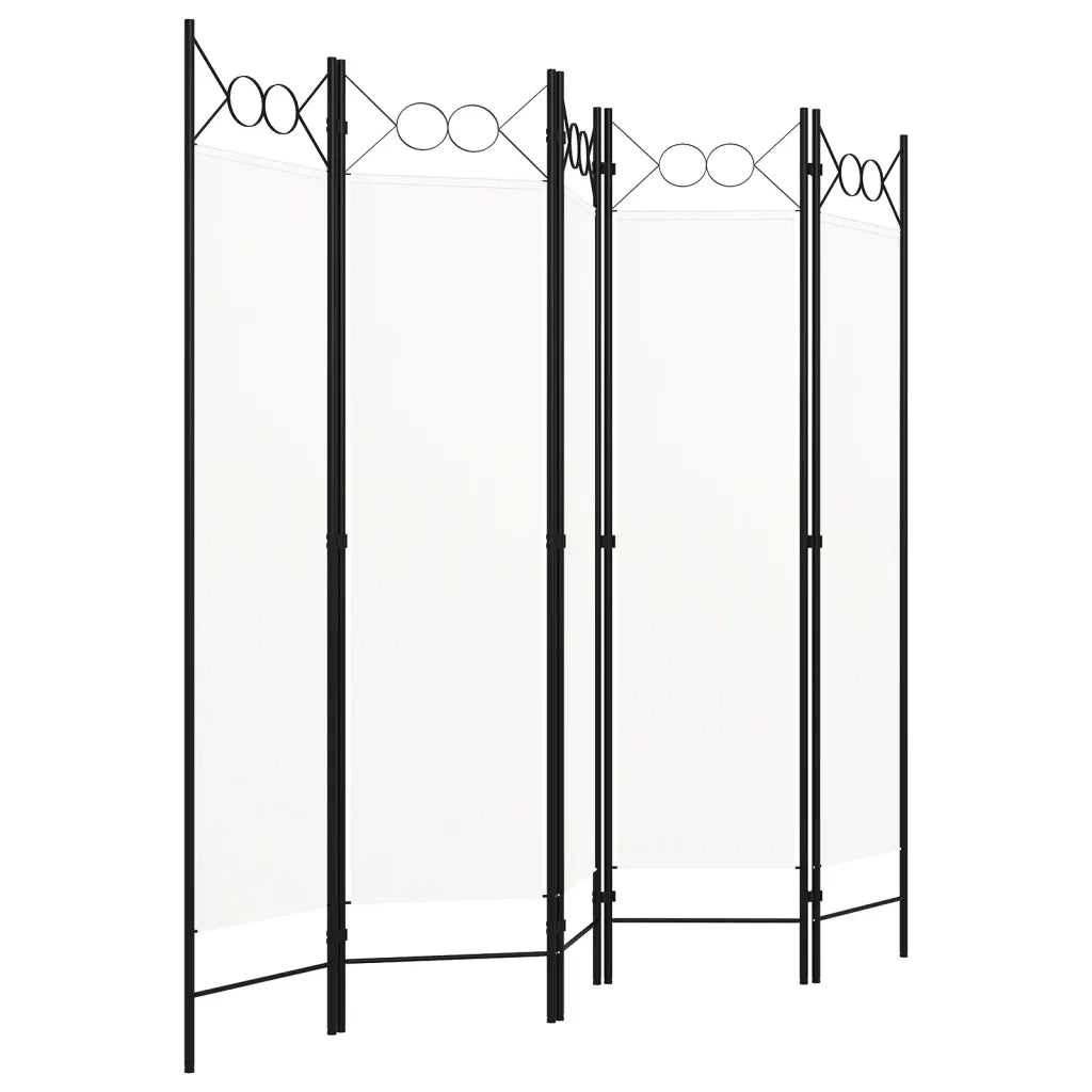 Paravento a 5 Pannelli Bianco 200x180 cm 320707