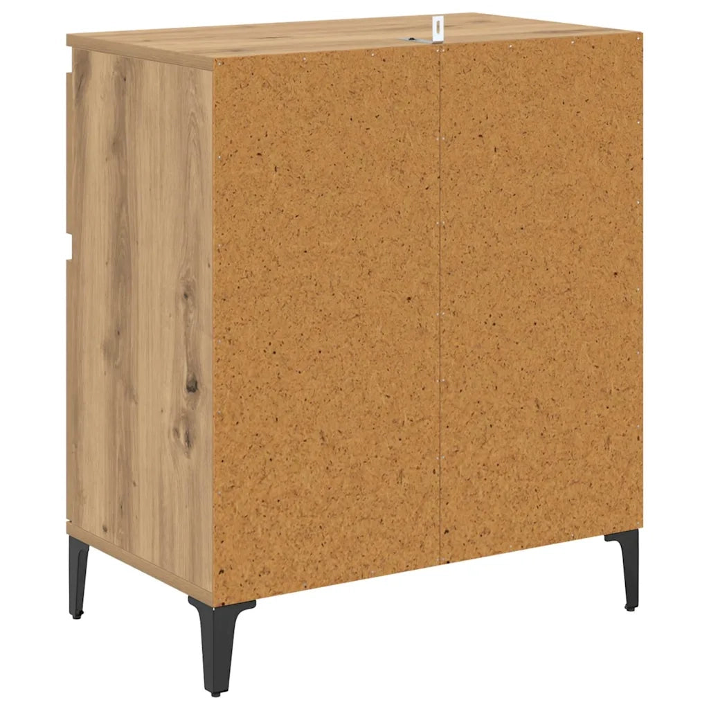 Credenza con Cassetto-Buffet-Armadio da cucina Rovere artigianale 60 x 35 x 70 cm 192348