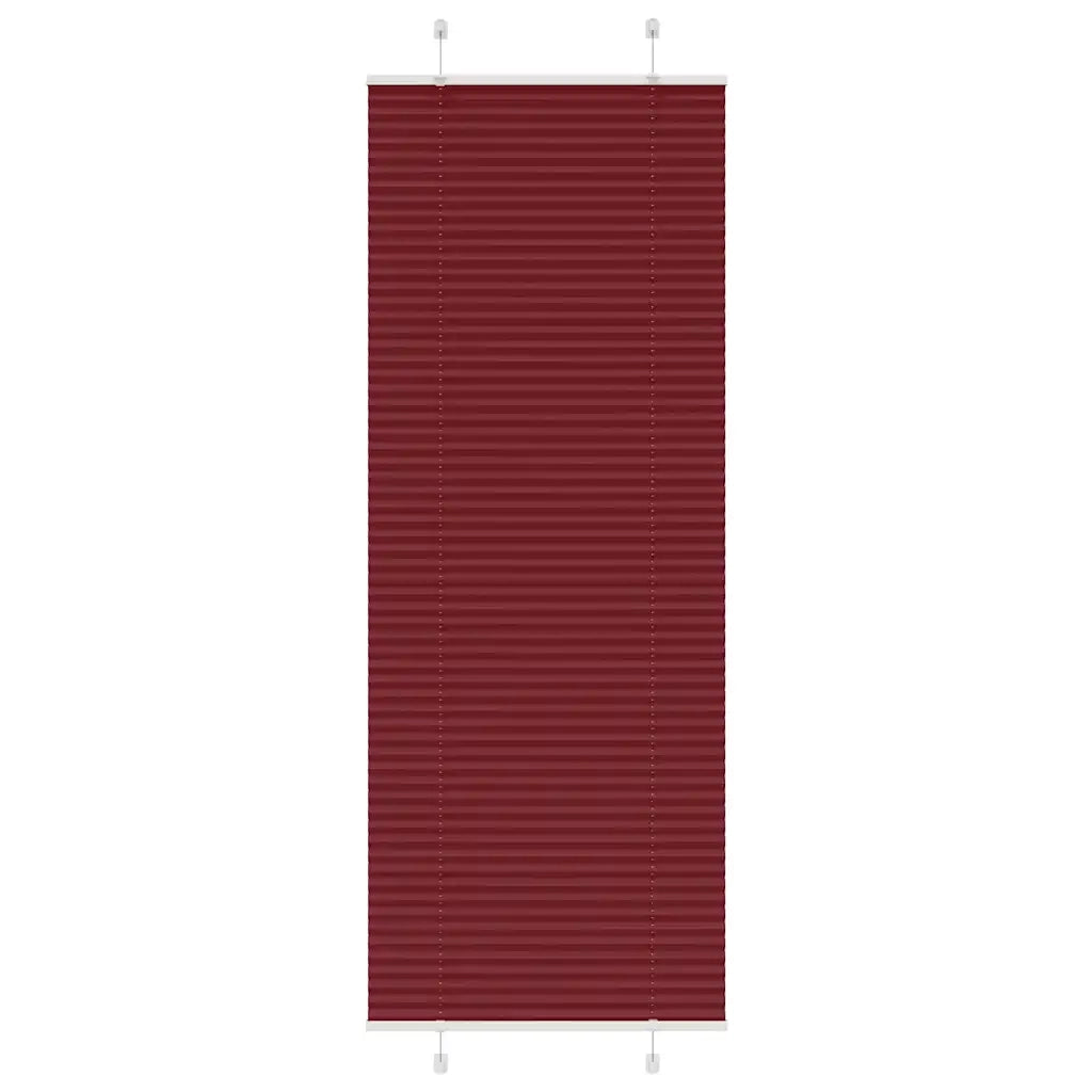 Tenda Plissettata Rosso Bordeaux 70x200 cm Larghezza Tessuto