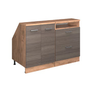 Set di mobili sottotetto Rion Grigio nobile/Rovere dorato 120 cm Set di 2 carcasse armadio profondità 60 cm Vicco
