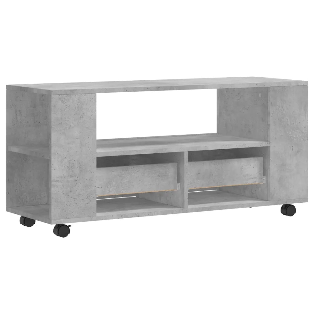 Mobile Porta TV-Credenza TV Grigio Cemento 102x34,5x43cm Legno Multistrato