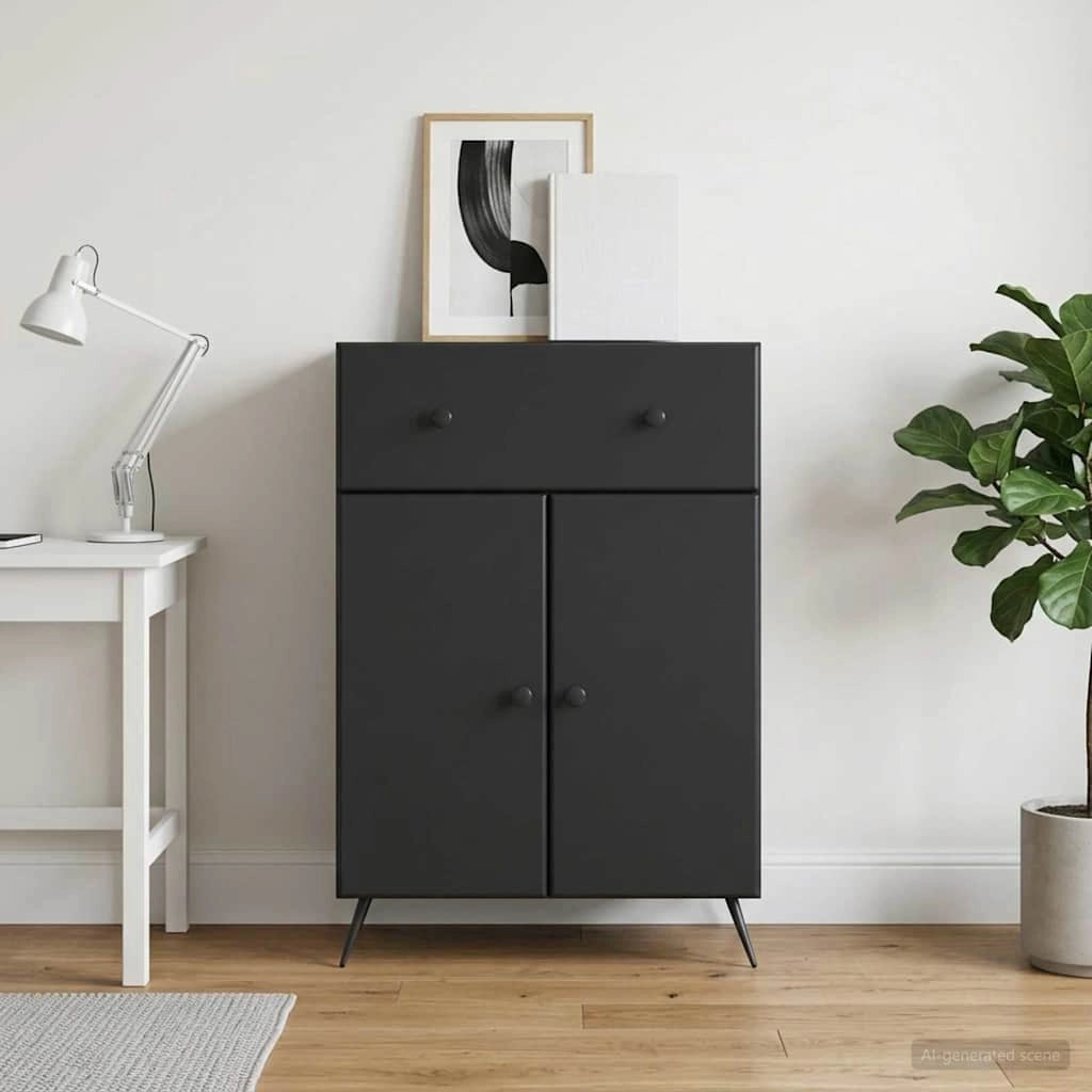 Credenza Nero 66 x 34,5 x 90 cm Legno ingegnerizzato 895556
