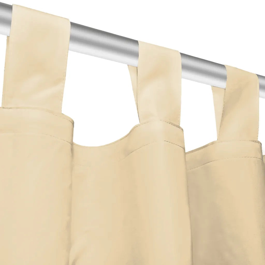 Tende in Micro Raso 2 pz con Passanti 140x245 cm Beige cod mxl 77601