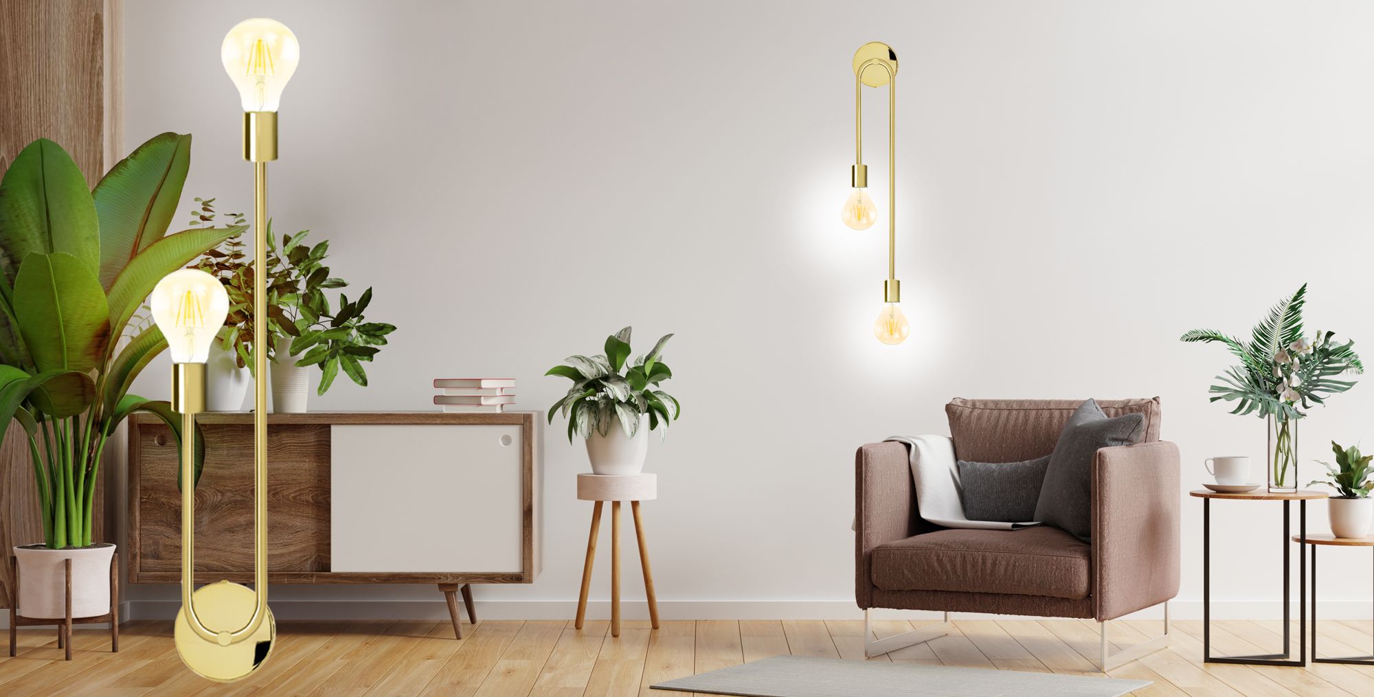 Lampada Da Parete APP1148-2W Gold