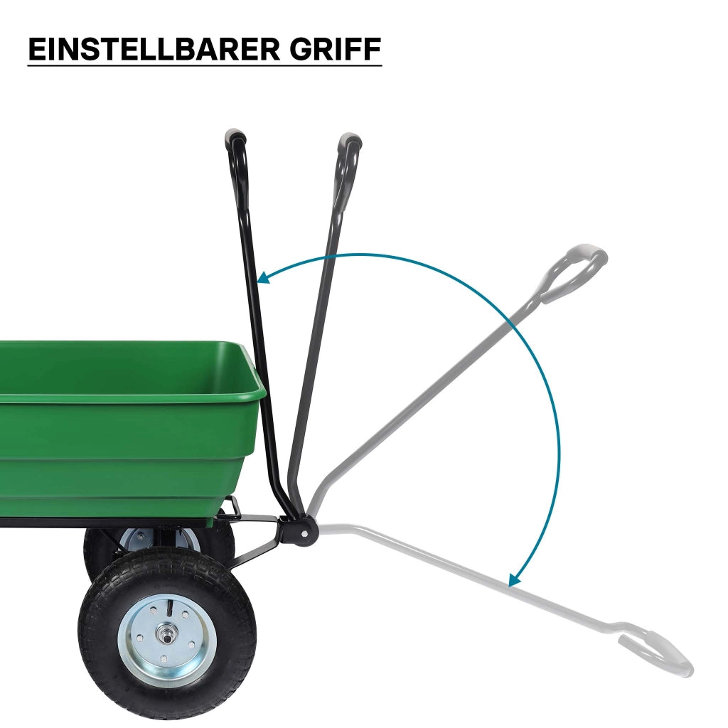Carrello da giardino ribaltabile, capacità 125 l, portata max 350 kg, Carretto a mano Carriola