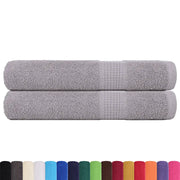 vidaXL Asciugamani 2 pz Grigio 100x200 cm 360 g/m² 100% Cotone