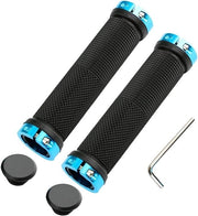 Stuvari per Mountain Bike, Regolazione a Doppia Viti, Predisposizione Antiscivolo, Gomma Antislittamento, Colore Blu