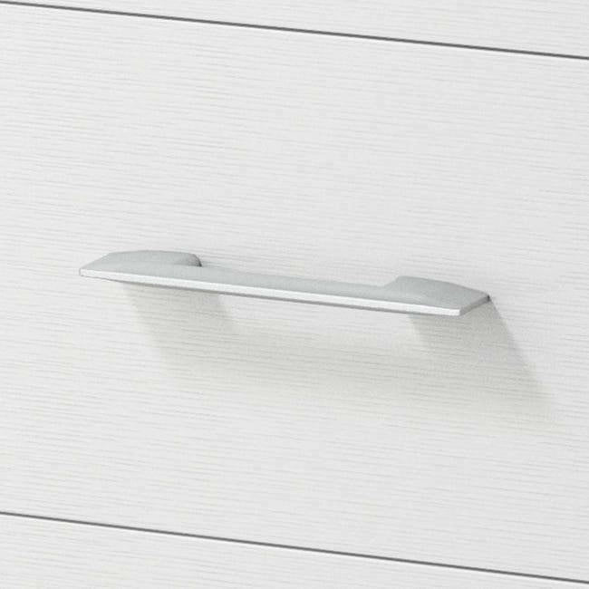 Cassettiera Solano, Settimanale a 4 cassetti per camera da letto, Mobiletto multiuso da ufficio o studio, Cm 60x41h87, Rovere e Bianco