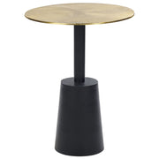Tavolino in metallo oro e nero 36 cm fatto a mano forma geometrica stile moderno soggiorno camera da letto