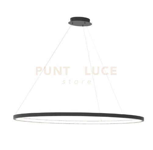 OSLO-120 N Sospensione nero opaco led integrato 68W dimmerabile SDD 2800 - 5000k SDD diametro 120cm