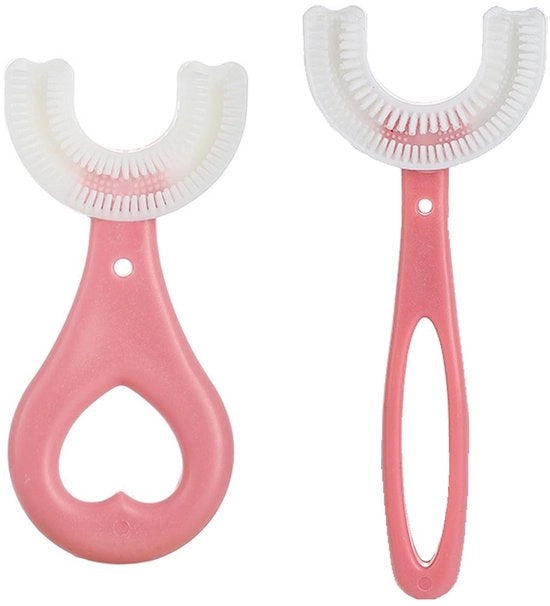 Tampone da denti a forma di U - Setole in silicone - Cuscino per i denti - Adatto per bambini dai 2 ai 12 anni - Portatile - Avviso di sicurezza - Tampone da denti per bambini