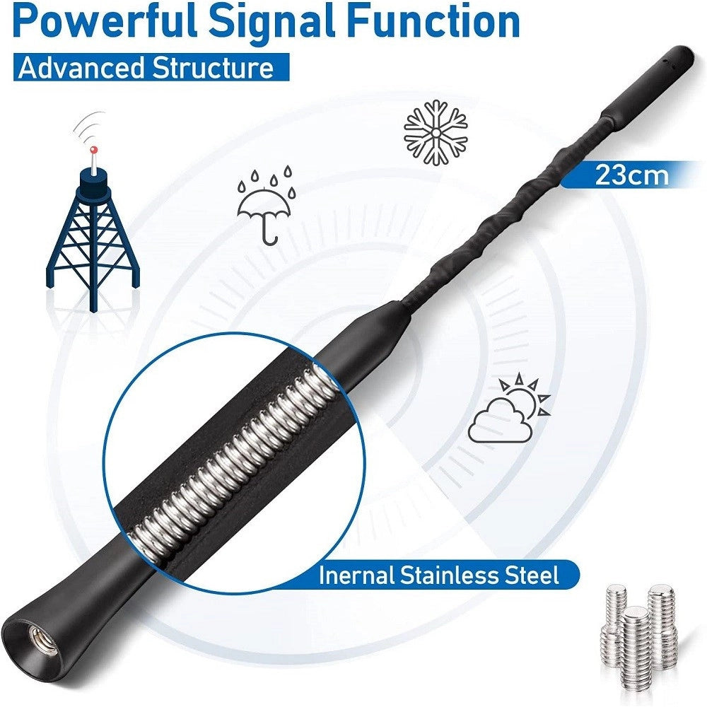 Trade Shop - Antenna Per Auto Tetto 23cm Autoradio Di Ricambio Asta Funzione Ricezione Fm/dab -