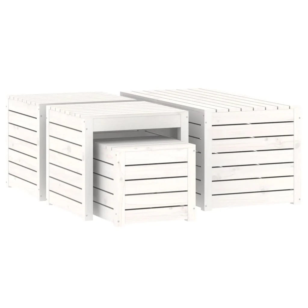 Set di 4 contenitori da giardino in legno massello di pino bianco 02_0013179