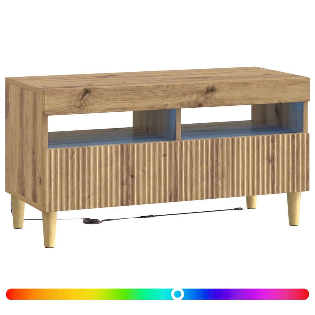 Mobile TV LED Rovere Artigianale Legno ingegnerizzato 896784