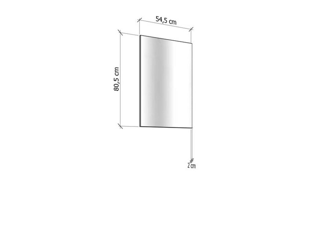 Telgate, Specchio kit Fissaggio a Muro Incluso, 54.5x80.5h cm Beige