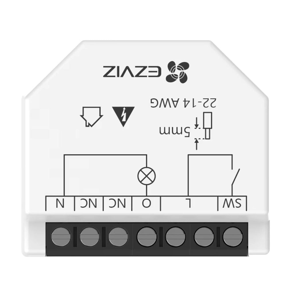Mini rele EZVIZ impianti domotica interruttore 1 CH canale SMART WiFi controllo luci compatibile APP Alexa e Google