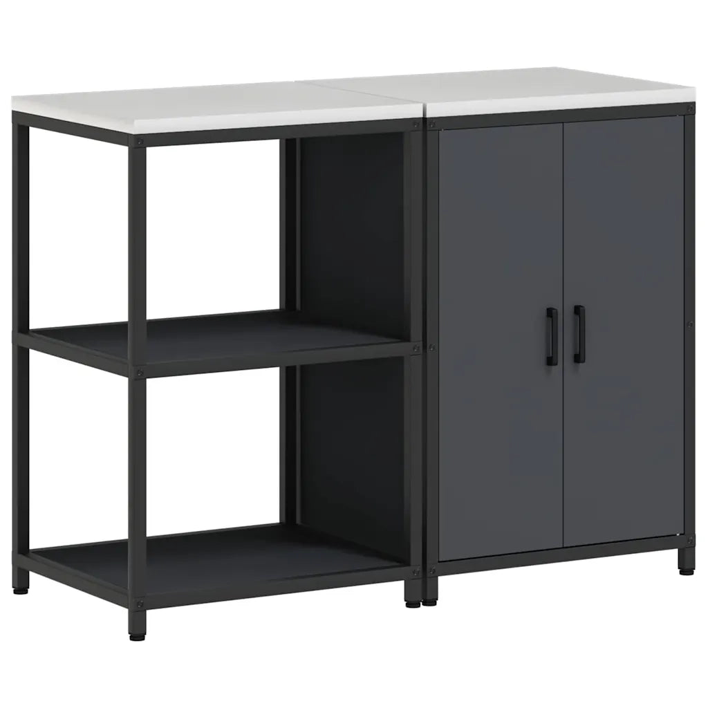 Set di Stoccaggio per Cucina con lo scaffale 2 pcs Antracite