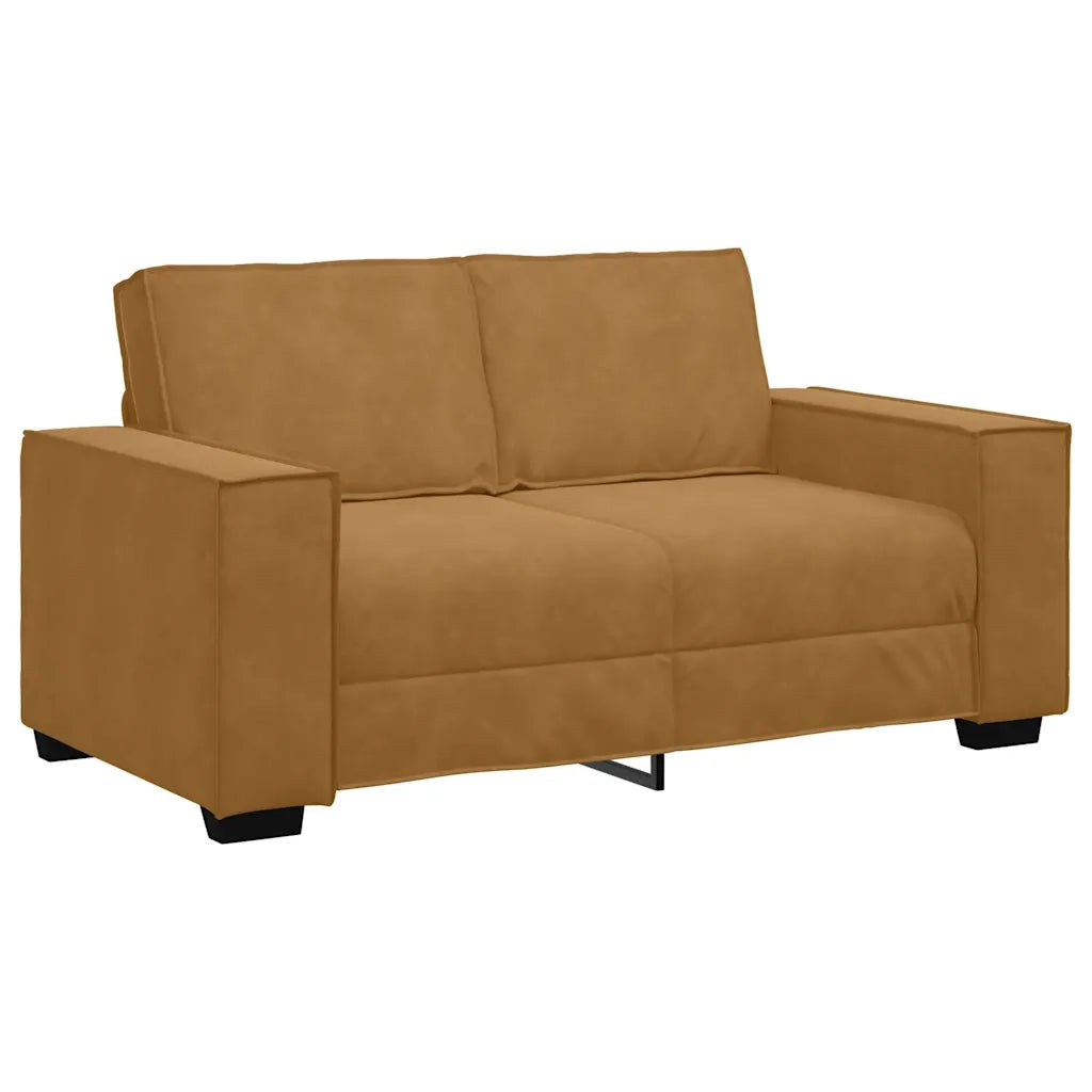 Divano a 2 Posti marrone 160x78x84 cm in Velluto 4105017