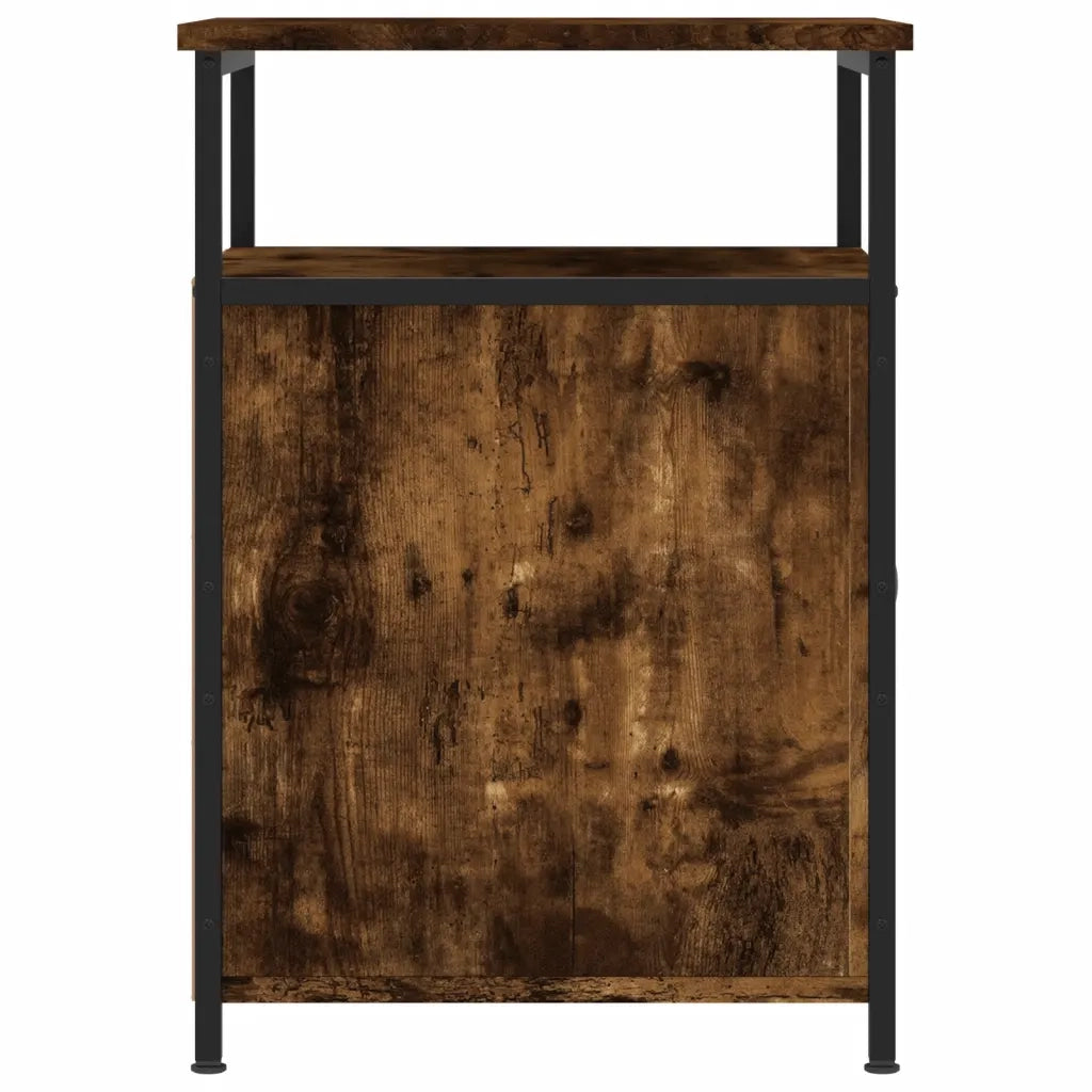Comodini 2 pz Rovere Fumo 40x42x60 cm in Legno Multistrato 826038