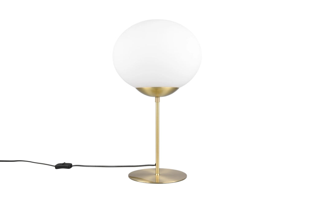 Lampada da tavolo FOMENTO ottone opaco sfera vetro E27