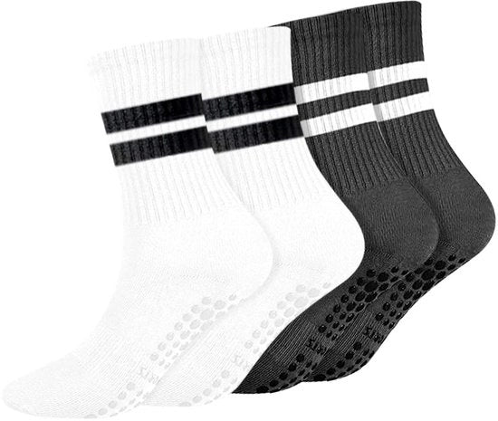 2 Paia di Calze da Yoga con Grip Antiscivolo per Donna Fitness