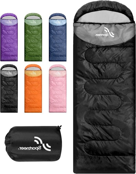 Sacco da campeggio per bambini 220x80cm 3-4 stagioni leggero per clima freddo e caldo compatto per bambine e bambini