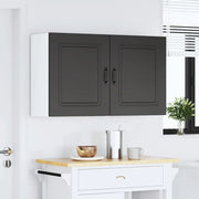 Pensili da cucina 2 pz Kalmar in Legno Multistrato Nero 853560