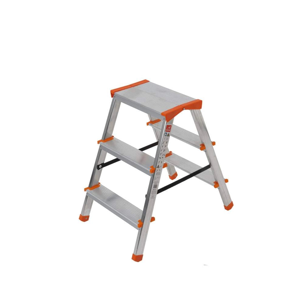 Scaletta Sgabello a Doppia Salita in Alluminio Stylo Gierre Formato: 3 Gradini