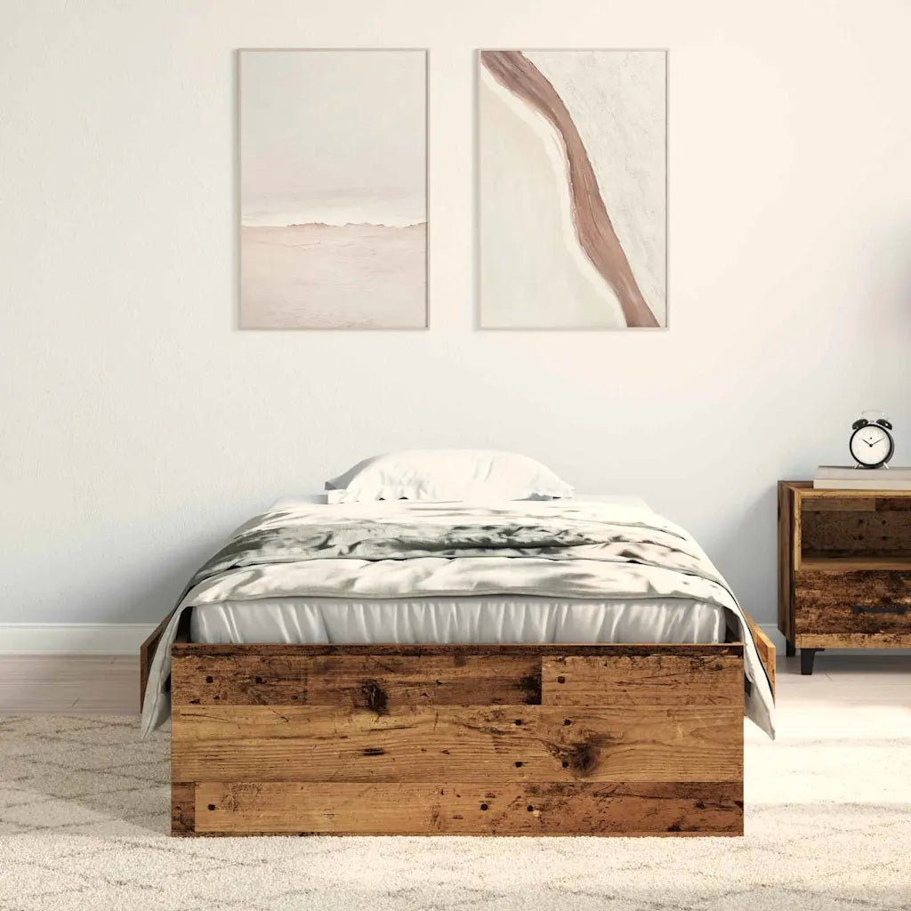 Struttura del letto Legno vecchio 90 x 190 cm Legno multistrato 3333990