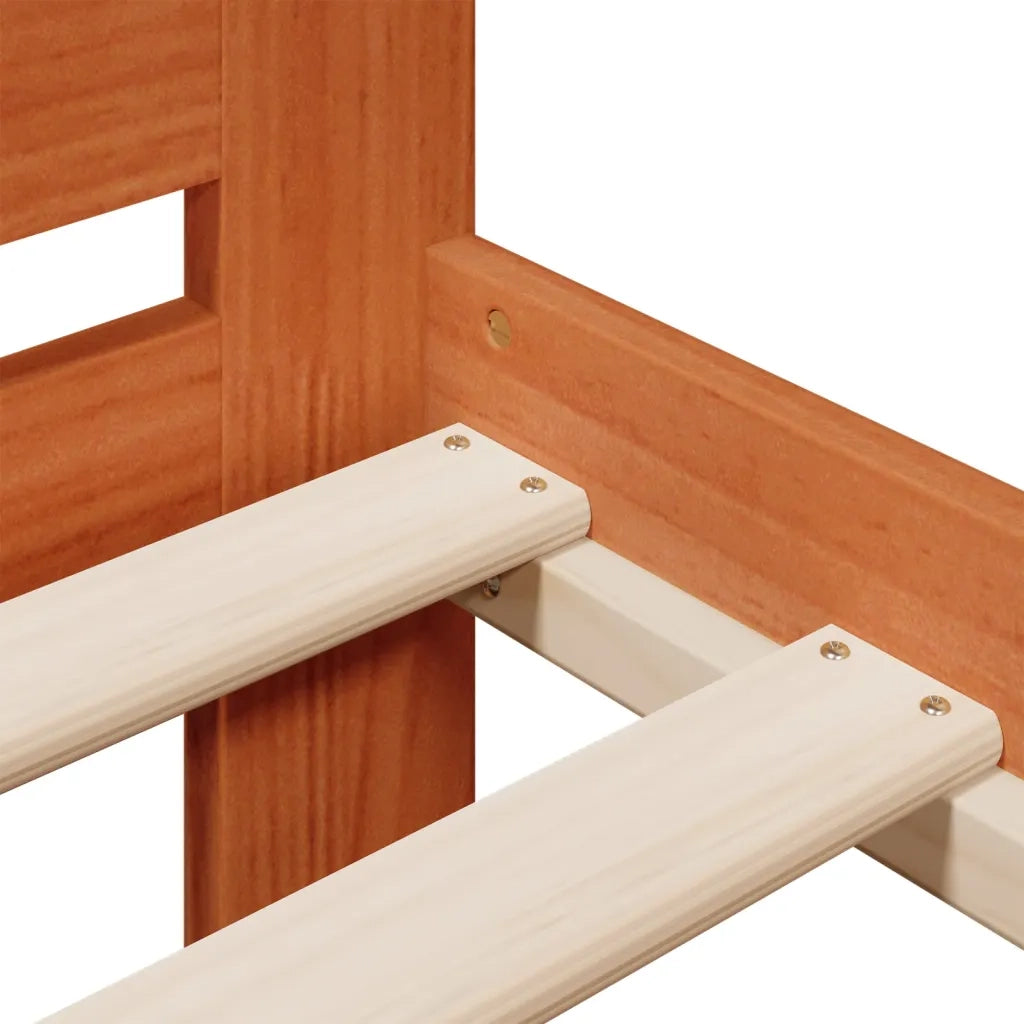 vidaXL Letto senza Materasso Marrone Cera 200x200 cm in Legno di Pino
