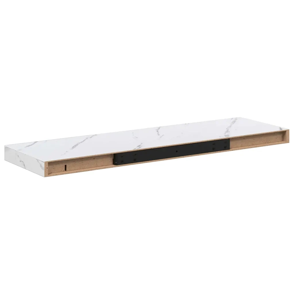 Scaffale da parete 2 pcs Marmo Bianco 80 x 23,5 x 4 cm 42019972